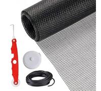 Kit de réparation pour porte coulissante - Filet de protection contre les animaux domestiques avec cadre - Accessoire de maison pour porche, terrasse, ferme, intérieur et extérieur - 397 x 119 cm