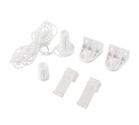 Kit de Réparation pour Store Enrouleur, 17-18mm, Blanc, Plastique, Embrayage et Support avec Chaîne de Perles 89cm