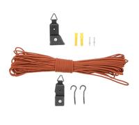 Kit de Réparation pour Store Enrouleur Bambou, Corde 65,6 Pieds | Plastique Polyester Fer, Installation Facile sans Percer, pour Stores Vénitiens et Cadres de Fenêtre