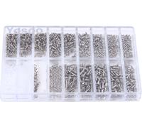 Kit de réparation pour vis de lunettes en acier inoxydable, petites vis, écrous, rondelles, assortiment