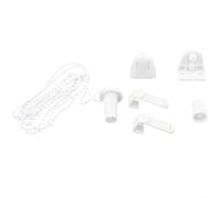 Kit de réparation pour volet roulant avec pour chaîne d'embrayage et support en PVC blanc compatible avec tube de 17 mm de diamètre Montage supérieur latéral avant inclus 1 mètre pour embout chaîne et