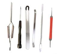 Kit de réparation professionnel pour saxophone pour flûte et clarinette - Ensemble d'outils d'entretien pour bois avec patins de nivellement - Crochets de réglage pour hautbois et Blackpipe, (6 pièces