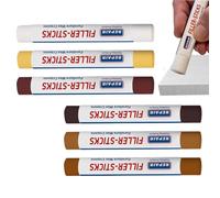 Kit de Réparation Rayures Bois - 6 Couleurs Stylo Masque Rayures Parquet | Crayons Coloris pour Taches Fissures Bureaux Armoires | Plancher Porte Cadre Travail Bois
