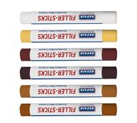 Kit de Réparation Rayures Bois - 6 Couleurs Stylo Masque Rayures Parquet | Crayons Durables pour Taches Trous Fissures Plinthes Sols Bureaux Jouets Fenêtres Portes Bois Dur Lit | Plancher Porte Cadre