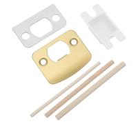 Kit de Réparation Serrure Porte Inox, Plaque d Renforcée, Bois | Installation Stable, Comble les Jeux, Remise en Service Rapide, pour Portes Extérieures et Intérieures, 5,70x4,40cm