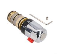 Kit de réparation thermostatique pour robinet de baignoire avec poignée de rechange pour baignoire douche avec finition chromée, plage de température de 20 à 50 °C, design à levier unique