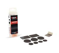 Kit de réparation vélo 8 pièces autocollantes + rape Velox Noir