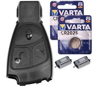 Kit de réparation Voiture Kit clé 3 Boutons + Batterie + Boutons Compatible avec Mercedes W211 W208 W164 W639 R230