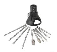 Kit de repérage de travail du bois pour meuleuses électriques - 11 pièces - Lime rotative et foret avec cutter en acier rapide - Construction plastique-métal