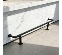 Kit de repose-pieds bar commercial noir, améliore le confort, finition brossée, for bars commerciaux et pubs à domicile, 150 cm/4,9 pi, 160 cm/5,2(90cm/3.0ft)