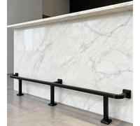 Kit de repose-pieds bar, montage complet sous comptoir en acier inoxydable, robuste for bars commerciaux et domestiques, intérieur/extérieur(31.2in/80cm)