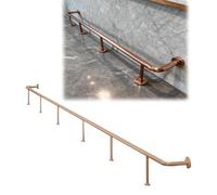 Kit de repose-pieds bar, supports muraux en acier inoxydable, installation facile et stabilité optimale, for sol mur, longueur 100 cm / 39,6 pouces(Silver-L,440cm/172.8in)