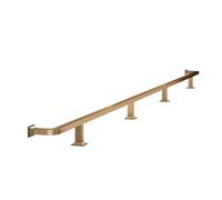 Kit De Repose-pieds Barre Pour Maison Commerciale, Tube Carré En Acier Inoxydable 304, Finition Satinée, Plat Sous Le Comptoir, Montage Robuste(Gold,1.9M/6.23FT)