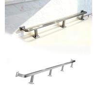 Kit de repose-pieds en acier inoxydable, finition brossée, for bars commerciaux et pubs à domicile, avec trous pré-percés (55,1 po/140 cm)(79.2in-200cm)