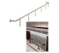 Kit de repose-pieds en acier inoxydable for bar, cuisine et garage - Finition brossée, rail de sécurité et repose-pieds polyvalents for usage domestique et commercial(Rose Gold,180cm/70.9in)