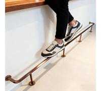 Kit de repose-pieds en acier inoxydable, installation facile et taille personnalisée, avec accessoires d'installation, for usage commercial(80cm/2.6ft)