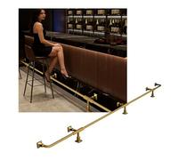 Kit de repose-pieds en acier inoxydable, repose-îlot de cuisine avec supports muraux et de sol(Gold,1.9M/6.23FT)