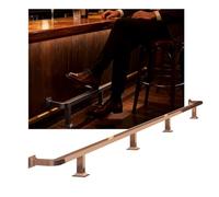 Kit de repose-pieds en acier inoxydable, tuyau carré, pour comptoir de Bar, repose-pieds avec Installation, coup de pied de Pub au sous-sol personnalisable(Brass,3.4M/11.15FT)