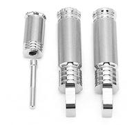 Kit de repose-pieds et de levier de vitesse en aluminium pour moto, pièce de rechange pour Bad Boy FXSTSB 1995-1997, pédale de changement de vitesse moletée avec insert en (Argent)