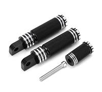 Kit de repose-pieds et de levier de vitesse en aluminium pour moto, pièce de rechange pour Bad Boy FXSTSB 1995-1997, pédale de changement de vitesse moletée avec insert en (Noire)