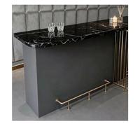 Kit De Repose-pieds Pour Bar 1,8/2,5/5/6/7/8 M, Usage Professionnel Acier Finition Mate Supports De Repose-pieds Pour Bar Montage Sous Le Comptoir Pour Sièges D'îlot(Gold-b,200cm)