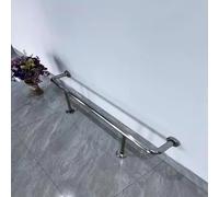 Kit de repose-pieds pour comptoir d'accueil en acier inoxydable - Tube rond de 2 m, capacité de charge de 150 kg, installation et nettoyage faciles, finition argentée durable pour bars et re