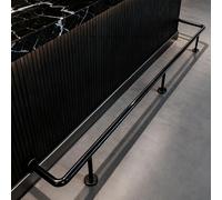 Kit de repose-pieds sous comptoir commercial, tubulaire rond for bar/îlot cuisine, barre maintien murale for sous-sol/pub, longueur 140 cm/4,6 pi(100cm/39.6in)