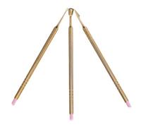 Kit de Repousse-cuticules en Métal Doré à Double Extrémité | Trois Pousse-cuticules Miroir, Six Pierres à Manucure, Pochette Pvc, Salon et Usage Domestique
