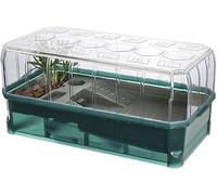 Kit De Réservoir, Aquarium Démarrage PC, Curseur Aquatique À Oreilles Rouges for Tortues, Poissons Et Amphibiens, Plate-Forme Repos Incluse(Green Without Light,Medium)