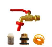 Kit de réservoir d'eau en laiton avec filtre et rondelles, raccord de tuyau d'arrosage étanche pour systèmes de collecte d'eau de pluie