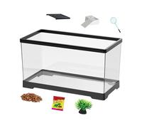 Kit de réservoir pour tortues - Terrarium de drainage du sol, habitat d'aquarium amphibiens | Mallette d'élevage de reptiles spacieuse avec base d'eau, tortue, serpent, caméléon, gecko, crabe à malt