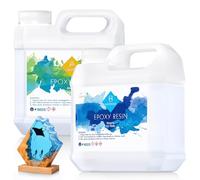 Kit de résine époxy 2000ml rapport de mélange 1:1 | Résine de coulée durcissante à froid transparente avec anti-jaunissement | Pour bois, métal et fabrication de bijoux