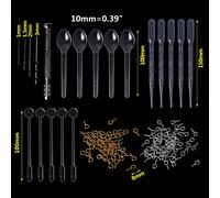 Kit De Résine Époxy, Bricolage, Outils De Fabrication De Bijoux, Broches De Forage Collier Argent Or Pendentif Compte Gouttes Cuillère Bâton De Mélange Accessoires Outil 1 Ensemble Lasj2160