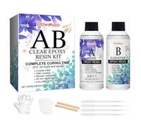 Kit de résine époxy - Composé polymère transparent, résine artisanale moderne | Moulage de bijoux en résine époxy, kit de durcissement de bricolage, mélange de revêtement de réparation