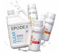 Kit de résine époxy EPODEX - Série ECO | Résine époxy transparente pour coulées jusqu’à 1 cm, 5 cm ou 10 cm | Kit de coulée pour revêtement, artisanat, inclusion, table rivière, lampe, bijoux et plus