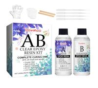 Kit De Résine Époxy - Résine Cristalline | Revêtement De Coulée Sans Bulle | Mélange Facile 1: 1 Époxy Non Jaunissant Pour Artisanat De Bijoux | Liquide De Finition Brillante Durable Pour Les Gobele