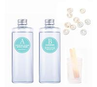 Kit de résine époxy transparente en cristal Art Resin Epoxy Clear 2 parties Epoxy Art Resin Casting Resin Jewelry 1L Kit avec comptage des tasses Bâtons en bois, 1: 1 Mélange facile, 1000ML