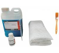 Kit de Résine Polyester 2kg avec 60g de Catalyseur, 2m² de Mat de Verre 300g - Inclus Pinceau et Pipette - Idéal pour Projets de Réparation et Créations DIY de La Boutique du Composite