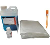 Kit de Résine Polyester 2kg avec 60g de Catalyseur, 2m² de Roving 300g - Inclus Pinceau et Pipette - Idéal pour Projets de Réparation et Créations DIY de La Boutique du Composite