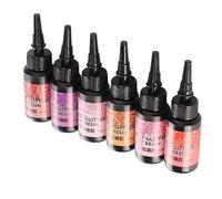 Kit de Résine UV à Paillettes pour l'artisanat de Bijoux à Faire Soi-même, Ensemble de Matériaux de Couleur de Remplissage de Décoration Faits à la Main (Série rouge)