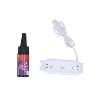 Kit de résine UV lampe à polymériser 25 g ensemble de colle UV pour la fabrication de bijoux, coques de téléphone, fabrication artisanale pour débutants, résine époxy transparente (Étiquette rouge)
