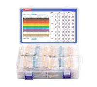 Kit de résistance ARCELI 2600 pièces 130 valeurs, 1% de résistances variées Assortiment de résistances à film métallique avec 1 Ohm-3M Ohm 1 / 4W avec boîte de rangement pour projets et expériences