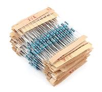 Kit de résistances, 560 pièces 56 types à résistance en film métallique Kit de composants de résistance électronique, assortiment de kit, comprenant 56 valeurs différentes de 1ohm à 10Mohm