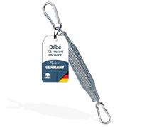 Kit de ressorts oscillants pour berceau à ressort, hamac pour bébé et bébé, fabriqué en Allemagne, spécialement conçu pour le berceau à ressort, avec 2 mousquetons