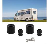 Kit de retenue de porte de camping-car 2 pièces en caoutchouc | Construction en caoutchouc et plastique, design coupe-vent, empêche la porte de claquer, lot de 2 pièces, finition noire