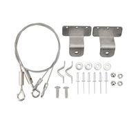 Kit de retenue de porte de l'armoire en acier inoxydable, câble de longe de porte à hachure réglable - 304 Élingue de corde en métal en acier inoxydable pour RV, yacht