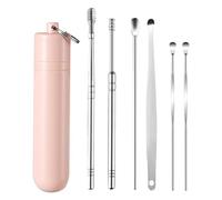 Kit de Retrait de Cérumen en Acier Inoxydable - Outil de Nettoyage d'Oreille Résistant à l'Usure - Ensemble de Cure-Oreille Sûr pour Adultes