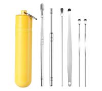 Kit de retrait de cérumen, outil de retrait de cérumen en acier inoxydable, outil de retrait de cérumen, outil de nettoyage d'oreille résistant à l'usure, ensemble de curee-oreille sûr pour adultes