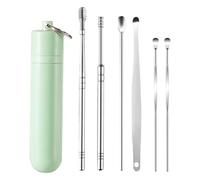 Kit de retrait de cérumen, outil de retrait de cérumen en acier inoxydable, outil de retrait de cérumen, outil de nettoyage d'oreille résistant à l'usure, ensemble de curee-oreille sûr pour adultes
