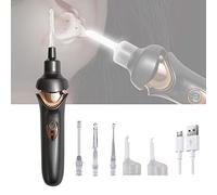 Kit De Retrait De Cérumen pour Oreilles Nettoyant pour Oreilles Aspirateur Électrique Automatique avec Lumière LED Aspiration Puissante pour Adultes Et Enfants Outil De Nettoyage Indolore,Noir